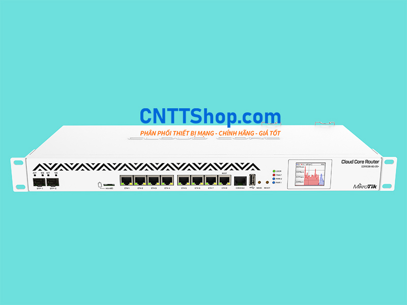 Router MikroTik CCR1036-8G-2S+EM, 8 x 1G RJ45, 2 x SFP+ slots