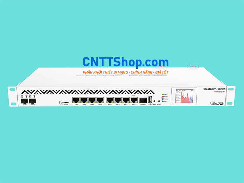 Ethernet Router MikroTik CCR1036-8G-2S+, 8 x 1G RJ45 Ports, 2 x SFP+ 10G
