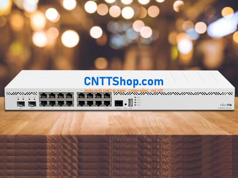 Ethernet Router MikroTik CCR2004-16G-2S+ 16 GE, 2 SFP+, RouterOS 6