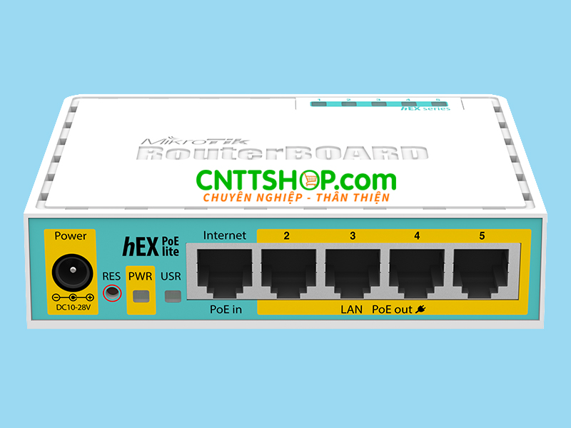 Router MikroTik RB750UPr2 (hEX PoE lite) 5 Ports 10/100 Ethernet PoE