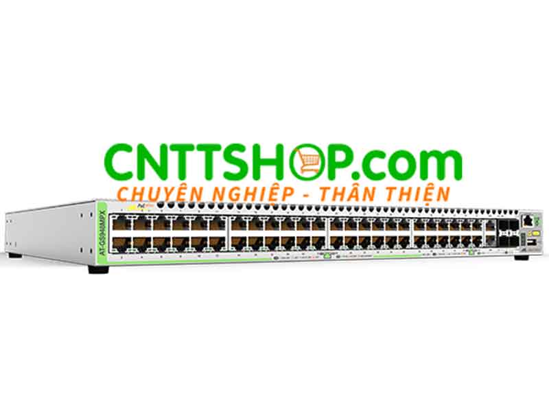 Switch Allied Telesis AT-GS948MPX 48x 10/100/1000T PoE+, 2x 10/100/1000T or 100/1000X SFP, 2x SFP
