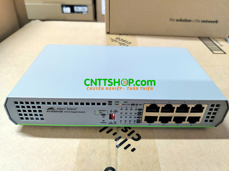 Switch Allied Telesis AT-GS910/8 8-port 10/100/1000T unmanaged with internal PSU