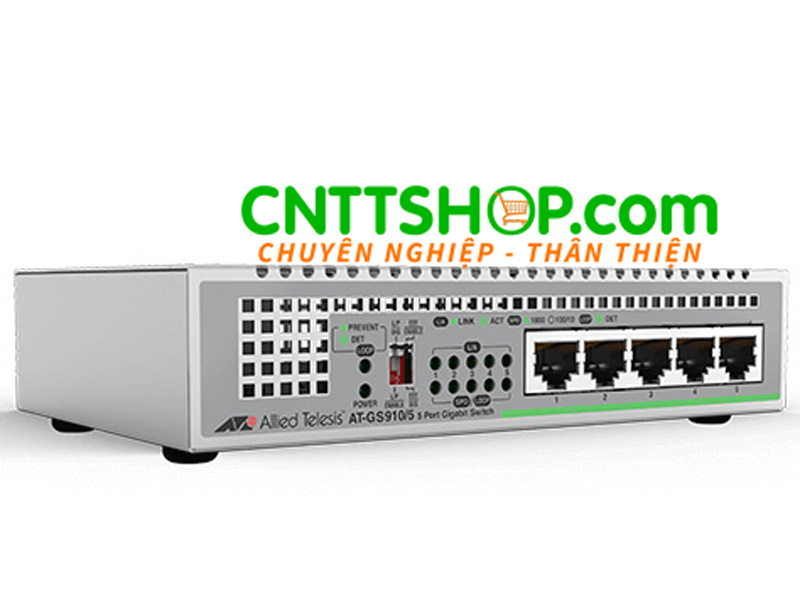 Switch Allied Telesis AT-GS910/5 5-port 10/100/1000T unmanaged with internal PSU
