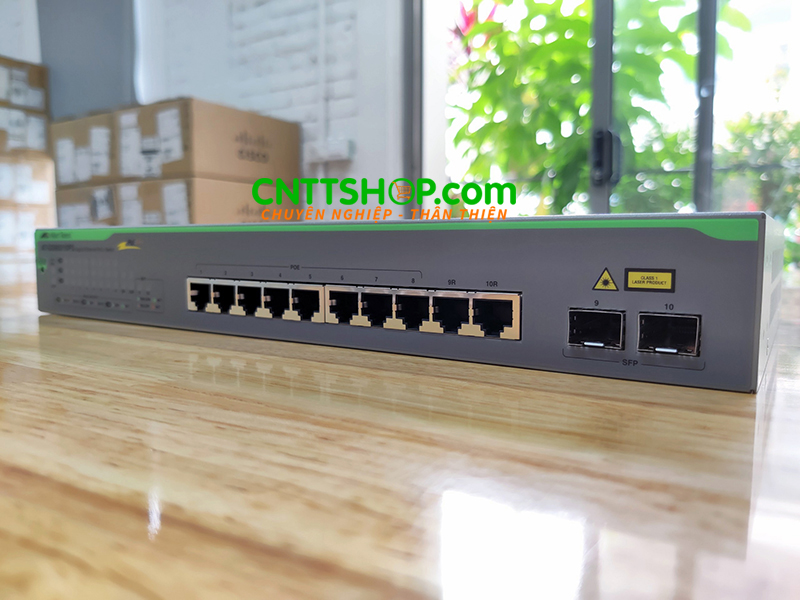 Switch Allied Telesis AT-GS950/10PS 10-port 10/100/1000T (8 POE+ Enabled), 2 SFP combo ports