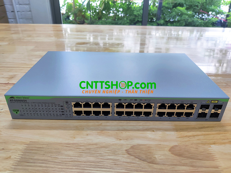 Switch Allied Telesis AT-GS950/24 24-port 10/100/1000T, 4 SFP combo ports