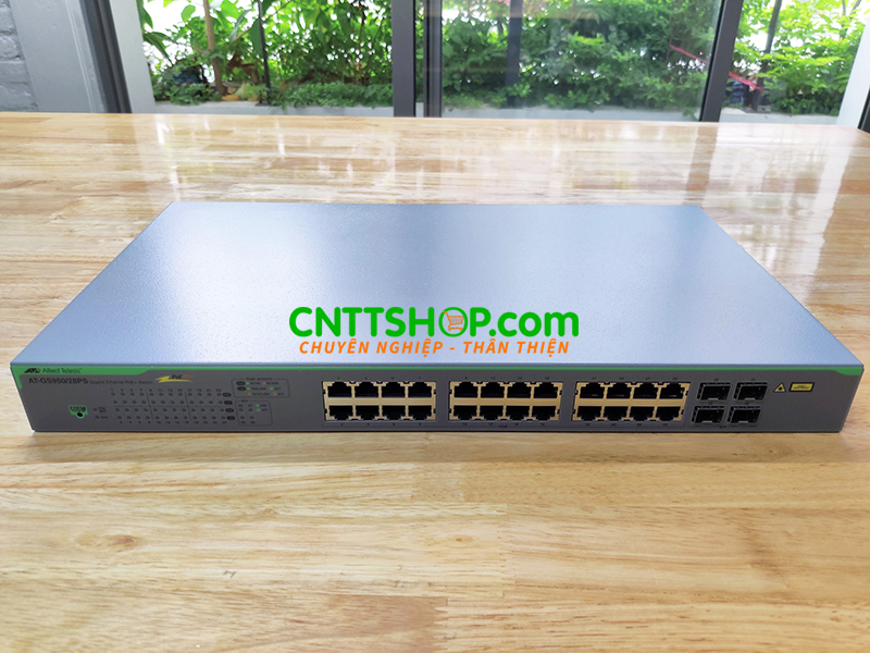Switch Allied Telesis AT-GS950/28PS 24-port 10/100/1000T PoE+, 4 SFP combo ports