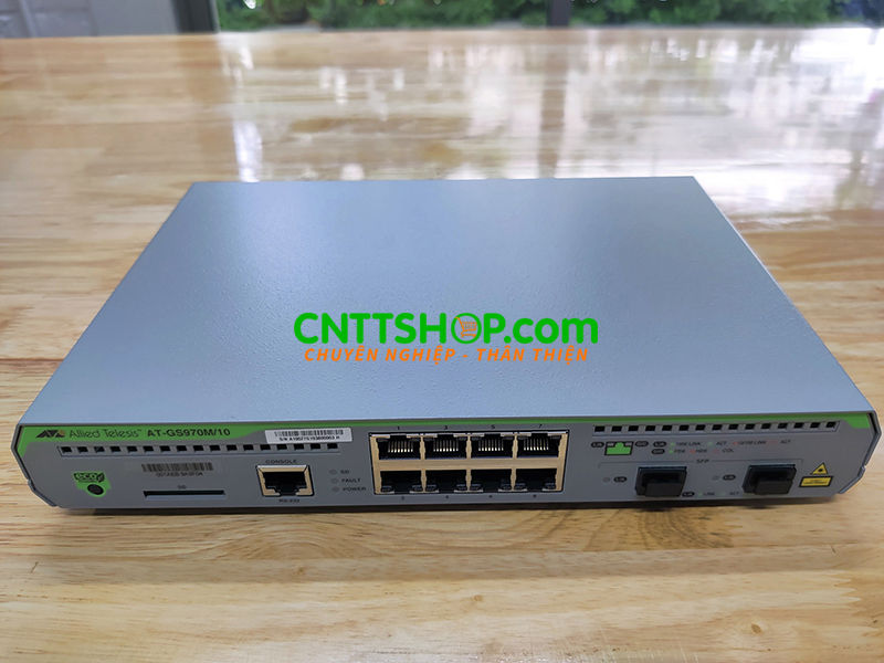 Switch Allied Telesis AT-GS970M/10 L3 switch with 8 x 10/100/1000T, 2x 100/1000X SFP ports