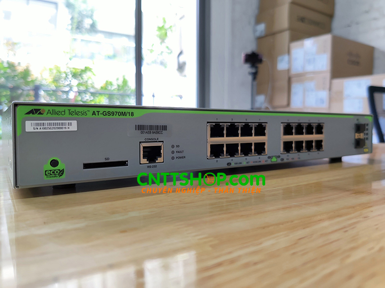 Switch Allied Telesis AT-GS970M/18 L3 switch with 16 x 10/100/1000T, 2x 100/1000X SFP ports