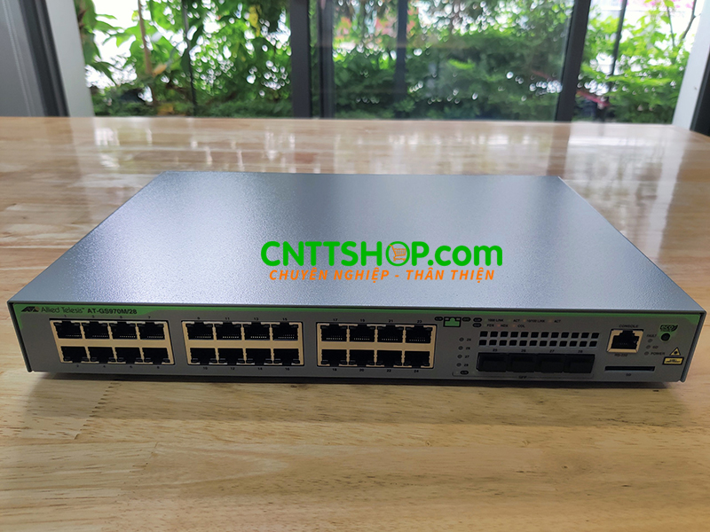 Switch Allied Telesis AT-GS970M/28 L3 switch with 24 x 10/100/1000T, 4x 100/1000X SFP ports