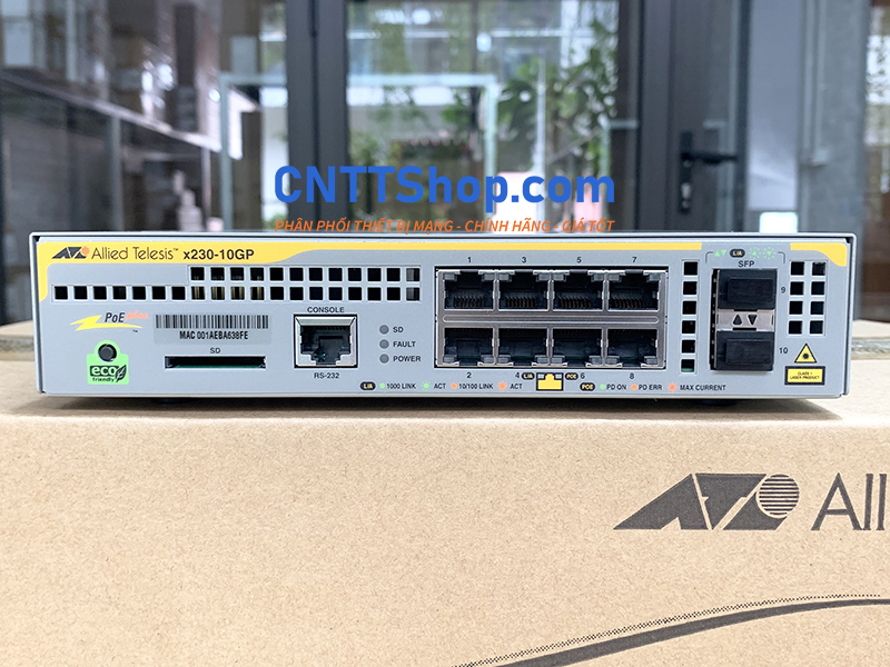 Switch Allied Telesis AT-x230-10GP 8-port 1GE PoE+ Layer 3