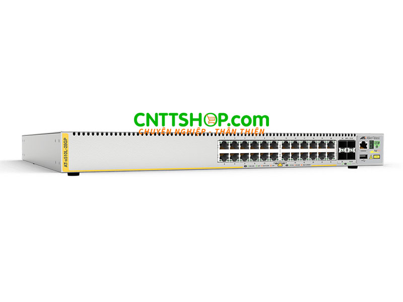 Switch Allied Telesis AT-x510L-28GP 24-port 1GE PoE+, 4-port 1/10G SFP+ layer 3 switch