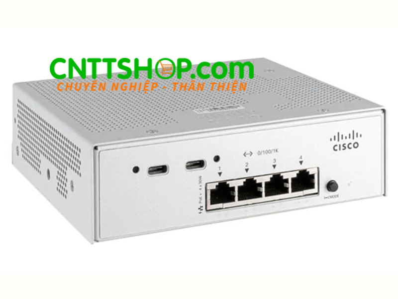 Switch Cisco CMICR-4PT 4 ports GE PoE+, 1x1G port uplink copper, 1 combo