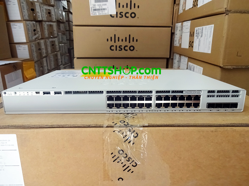 Switch Cisco Catalyst C9200L-24P-4G-E 24 port 1GE PoE+ Network Essentials