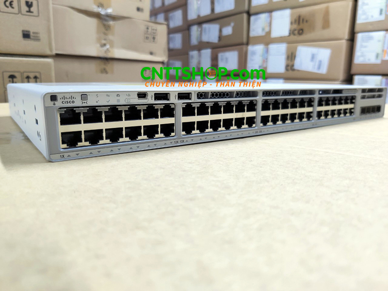 Switch Cisco Catalyst C9200L-48P-4X-A 48 port 1GE PoE+ Network Advantage