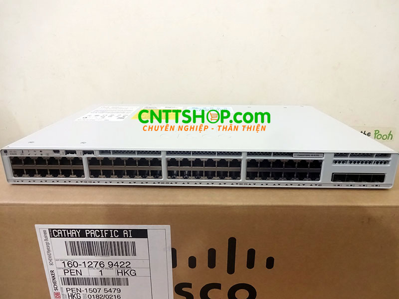 Switch Cisco Catalyst C9200L-48T-4X-E 48 port 1GE Network Essentials layer 3