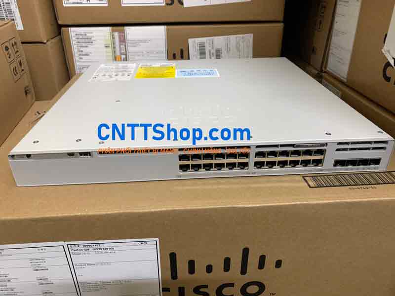 C9300L-24T-4G-E 24 ports 1G, 4 ports fixed SFP uplinks, Network Essentials