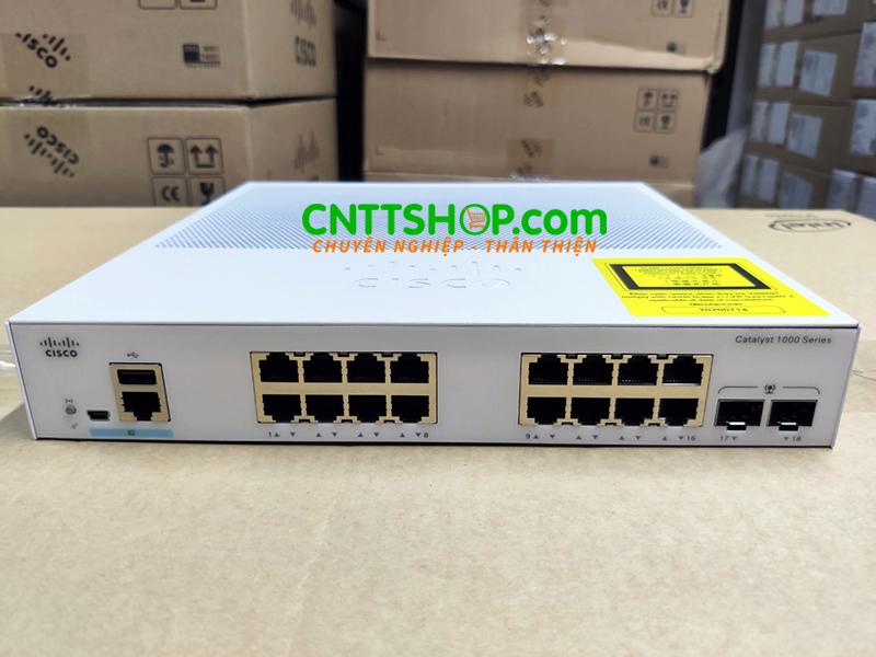Switch Cisco C1000-16T-2G-L 16 port 1G Ethernet, 2 port 1G SFP uplinks