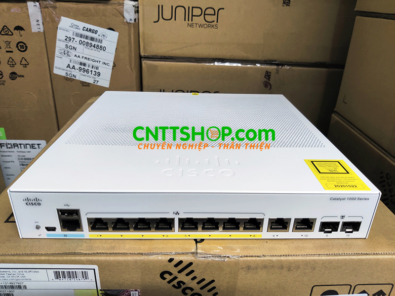 Switch Cisco Catalyst C1000-8P-2G-L 8 port 1GE PoE+ 67W, 2 port 1G SFP