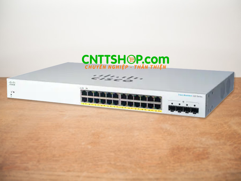 Switch Cisco business CBS220-24P-4X-EU 24 Ports 1GE PoE+ 195W