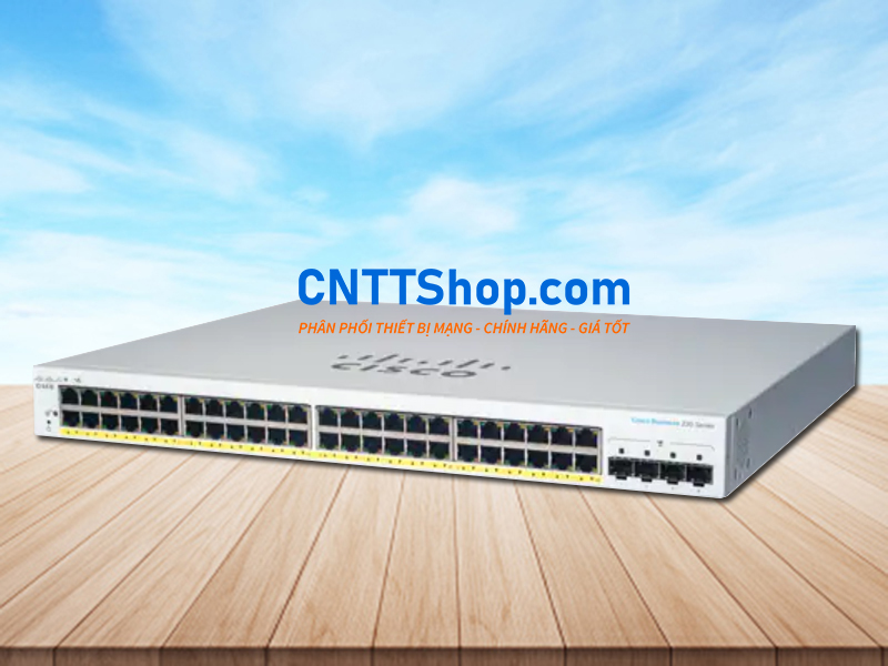 Switch Cisco business CBS220-48P-4X-EU 48 x 1GE RJ45 PoE+ 382W