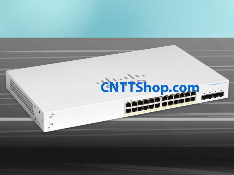 CBS220-24P-4G-EU 24 Ports 1GE 10/100/1000Mbps PoE+(195W) 4 SFP/1G