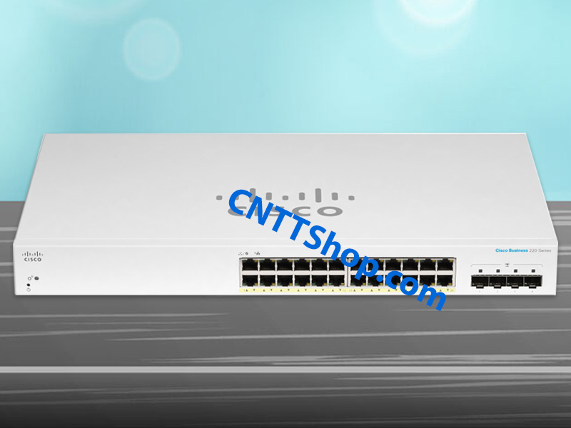 CBS220-24P-4G-EU 24 Ports 1GE 10/100/1000Mbps PoE+(195W) 4 SFP/1G