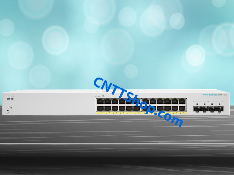 CBS220-24P-4G-EU 24 Ports 1GE 10/100/1000Mbps PoE+(195W) 4 SFP/1G