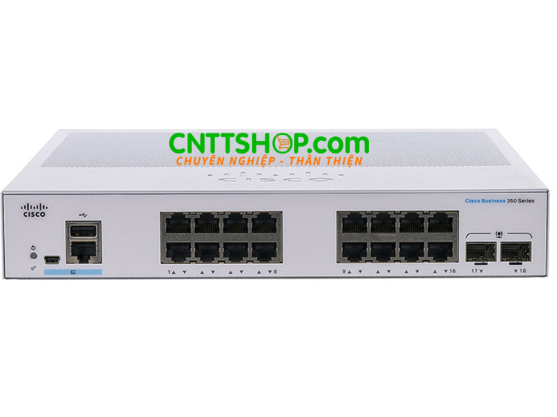 Switch Cisco CBS350-16P-2G-EU 16GE PoE+ 120W 2 SFP uplink