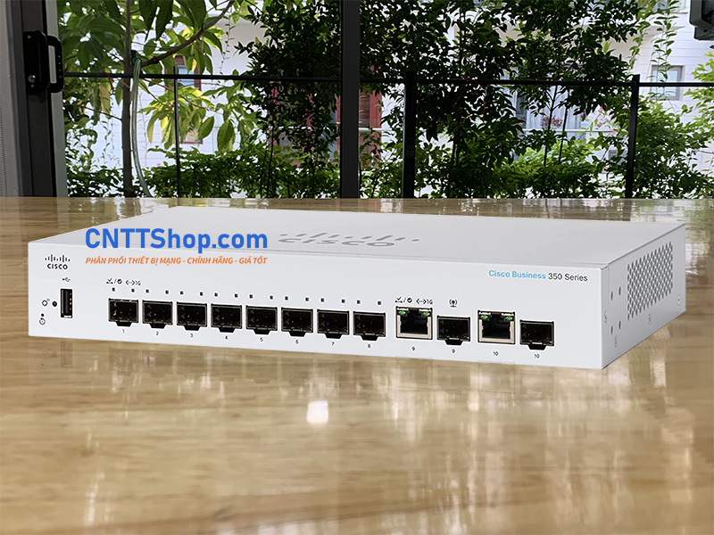 Cisco CBS350-8S-E-2G-EU 8 Gigabit SFP, 2 Gigabit copper/SFP combo ports