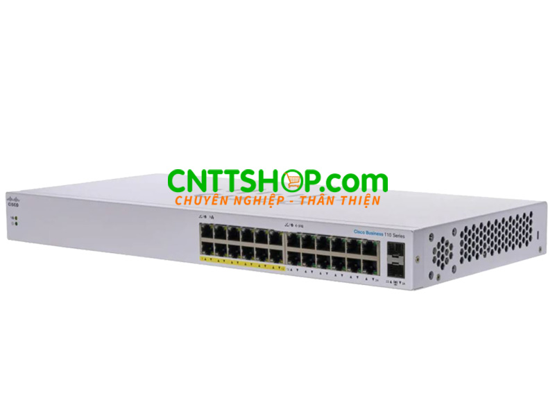 Switch Cisco CBS110-24PP-EU 24x 1GE, 2 uplink combo, 12x PoE