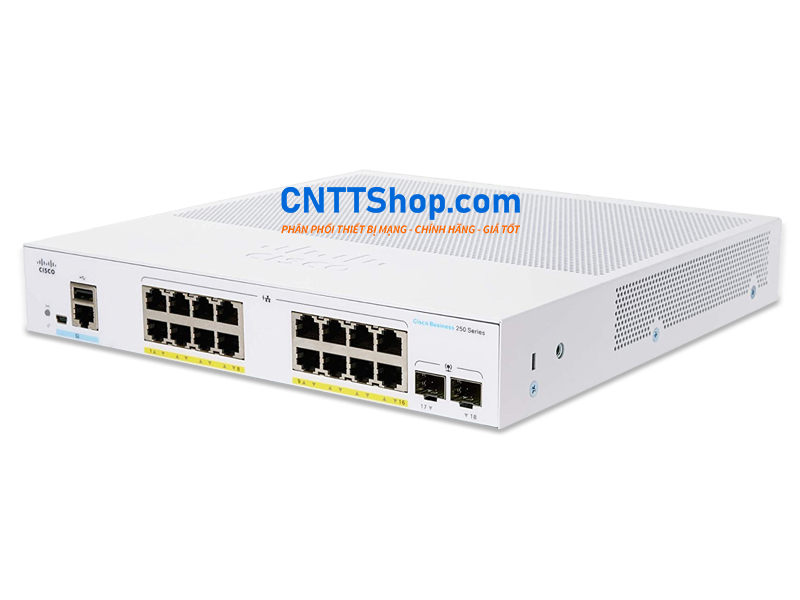 Switch Cisco CBS250-16P-2G-EU 16GE PoE+ 120W 2 SFP uplink