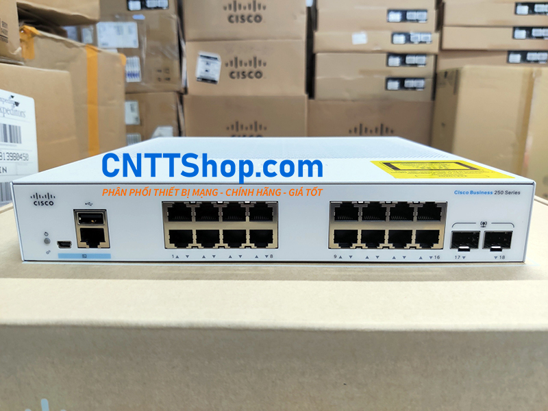 Switch Cisco CBS250-16T-2G-EU 16x 1GE, RJ45, 2x SFP uplink