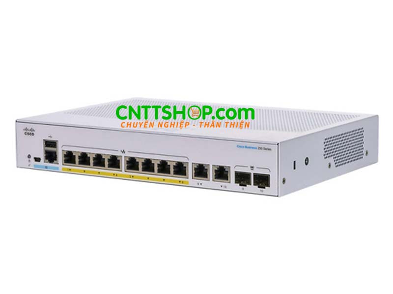 Switch Cisco CBS250-8PP-E-2G-EU 8x GE PoE+ 45W 2x GE uplink combo