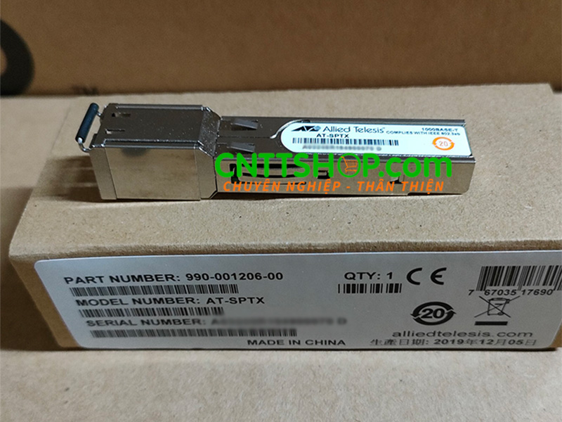 AT-SPTX - Module quang Allied Telesis 10/100/1000T SFP, RJ-45 (100 m)