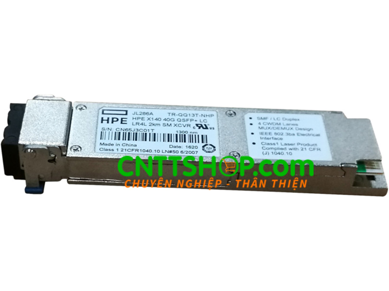 JL286A HPE X140 40G QSFP+ LC LR4L 2km SM Transceiver
