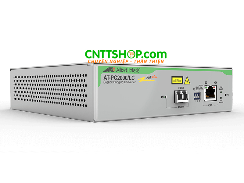 Converter quang Allied Telesis AT-PC2000/LC 1000T POE+ to 1000SX/LC Fiber