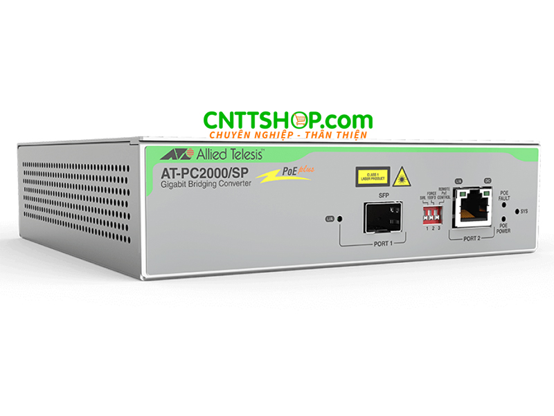 Converter quang Allied Telesis AT-PC2000/SP 1000T POE+ to SFP (100MB or 1G)